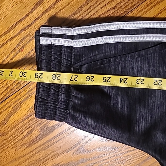 Adidas Kids Charcoal Joggers with White Stripes - Size Small - Picture 8 of 11
